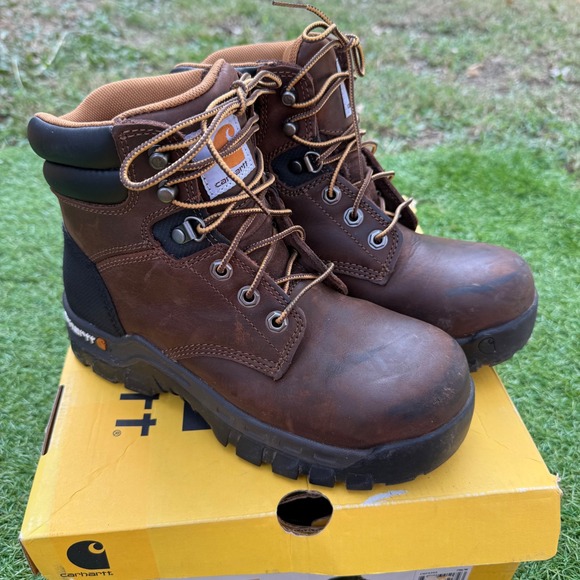Carhartt CWF5355 Women's 6 Inch Rugged Flex Work Boots Brown Size 7M/W - Picture 1 of 10